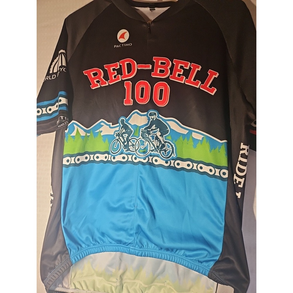 Pactimo, XL, Red-Bell 100, Cascade Bicycle Club, Colorful, Cycle, Sports Pocket